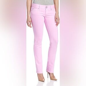 Lily Pulitzer Worth Straight Jeans in Light Pink Mid Rise Size 8